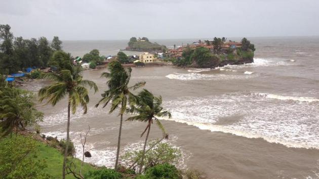 According to the weather department, the annual average rainfall for Harnai is 2,348 mm and the mean total for June is 620mm. (HT) According to the weather department, the annual average rainfall for Harnai is 2,348 mm and the mean total for June is 620mm. (HT)
