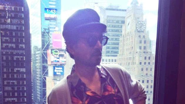 Irrfan Khan is shooting for Puzzle in New York.(Twitter/IrrfanKhan)