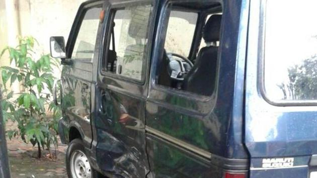 The van that met with the accident.(HT)