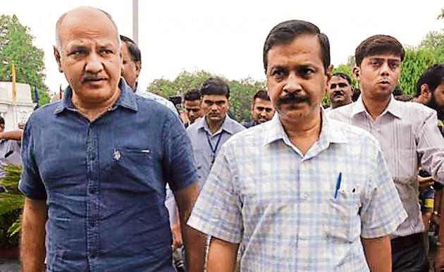 Chief Minister Arvind Kejriwal and Deputy Chief Minister Manish Sisodia arrive a special Delhi Assembly Session on GST recently. (Sonu Mehta/HT PHOTO) Chief Minister Arvind Kejriwal and Deputy Chief Minister Manish Sisodia arrive a special Delhi Assembly Session on GST recently. (Sonu Mehta/HT PHOTO)