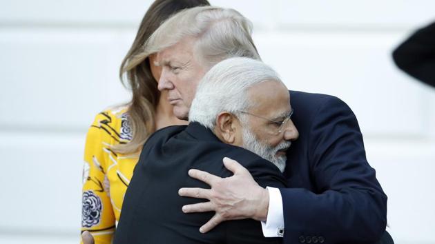 Modi and Trump’s White House session promises less pomp than Modi’s previous visits to Washington, which included former President Barack Obama taking him to the Martin Luther King Jr. memorial in 2014. (Alex Brandon/AP) Modi and Trump’s White House session promises less pomp than Modi’s previous visits to Washington, which included former President Barack Obama taking him to the Martin Luther King Jr. memorial in 2014. (Alex Brandon/AP)
