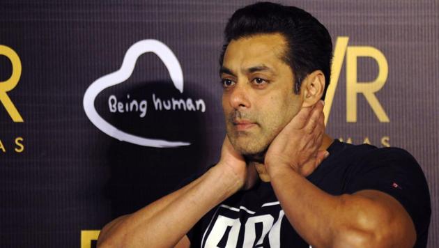 Salman Khan gestures during the announcement of his association with PVR Cinema and Being Human Foundation to support their humanitarian initiatives in Mumbai on June 23, 2017. (AFP) Salman Khan gestures during the announcement of his association with PVR Cinema and Being Human Foundation to support their humanitarian initiatives in Mumbai on June 23, 2017. (AFP)