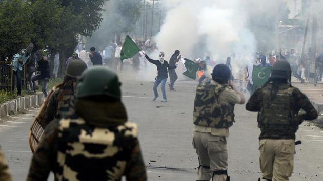 Kashmiri protestors clash with army forces after Eid prayers in Srinagar on Monday. (AFP File) Kashmiri protestors clash with army forces after Eid prayers in Srinagar on Monday. (AFP File)