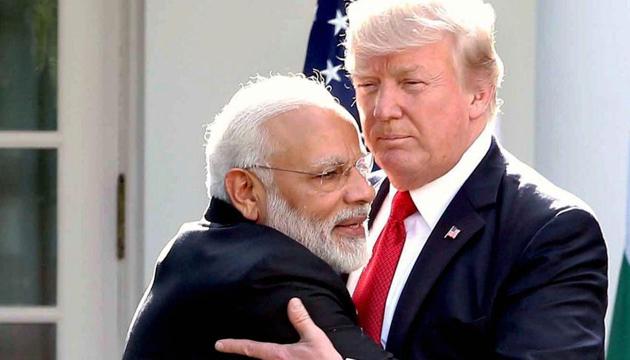 Prime Minister Narendra Modi meets US President Donald Trump at the White House in Washington DC. (PTI) Prime Minister Narendra Modi meets US President Donald Trump at the White House in Washington DC. (PTI)