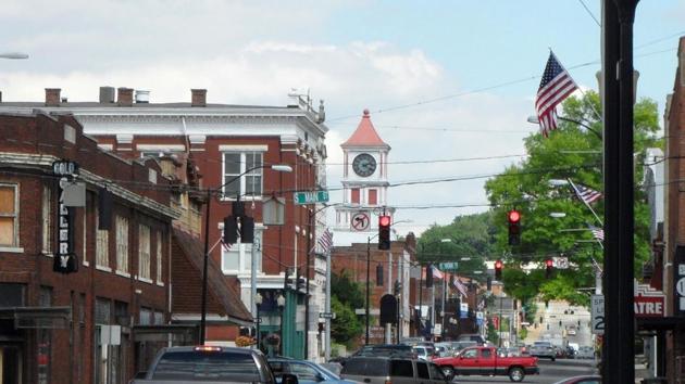 In this June 7, 2017 photo, vehicles drive through Hopkinsville, Ky. This town is considered the epicenter of the first total solar eclipse to sweep across the United States in 99 years on Aug. 21, 2017. (AP Photo) In this June 7, 2017 photo, vehicles drive through Hopkinsville, Ky. This town is considered the epicenter of the first total solar eclipse to sweep across the United States in 99 years on Aug. 21, 2017. (AP Photo)