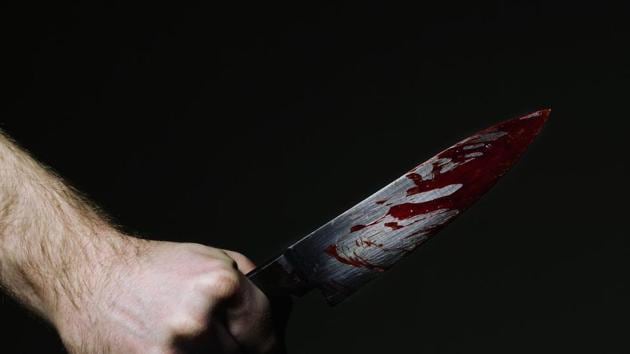 The accused then stabbed himself. (HT) The accused then stabbed himself. (HT)