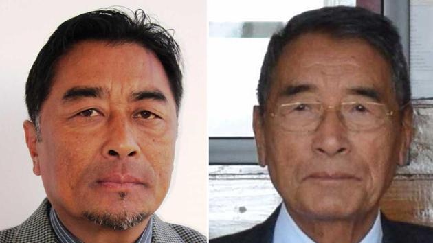 Khriehu Liezietsu (L), son of chief minister Shurhozelie Liezietsu, will be entitled to pay and allowances and all other facilities admissible to a cabinet minister. (HT Photo) Khriehu Liezietsu (L), son of chief minister Shurhozelie Liezietsu, will be entitled to pay and allowances and all other facilities admissible to a cabinet minister. (HT Photo)