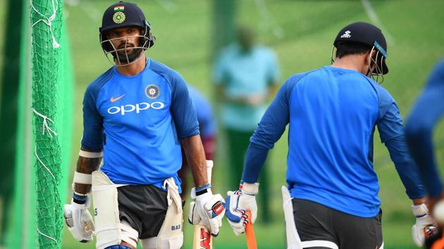 India worked out at the nets ahead of the 3rd ODI against the West Indies in Antigua. (AFP)