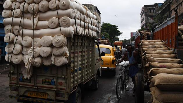 Under the new regime, companies will have to file a tax return in every state they pass through -- a nightmare for a trucking company shipping goods nationwide. (Dibyangshu Sarkar / AFP) Under the new regime, companies will have to file a tax return in every state they pass through -- a nightmare for a trucking company shipping goods nationwide. (Dibyangshu Sarkar / AFP)