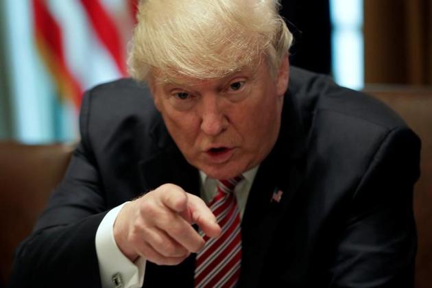 Donald Trump talks to the media at the White House on Wednesday. (Reuters) Donald Trump talks to the media at the White House on Wednesday. (Reuters)