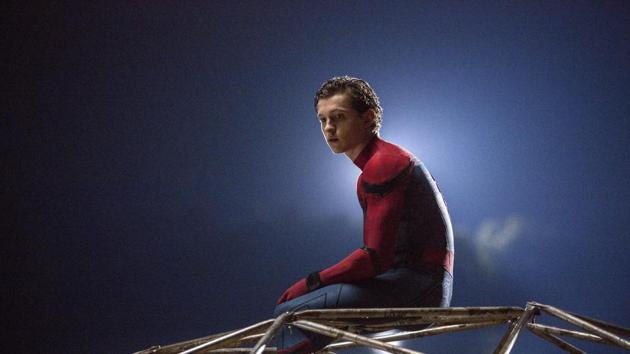 This image released by Columbia Pictures shows Tom Holland in a scene from Spider-Man: Homecoming. (AP) This image released by Columbia Pictures shows Tom Holland in a scene from Spider-Man: Homecoming. (AP)