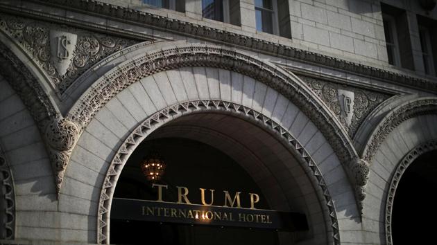 The entrance of Trump International Hotel is seen in downtown Washington, US. (Reuters Photo) The entrance of Trump International Hotel is seen in downtown Washington, US. (Reuters Photo)
