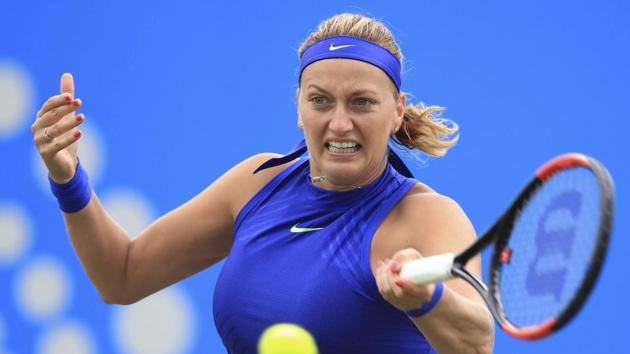 Petra Kvitova returned to action at the French Open after a knife attack. She will play at Wimbledon.(AP)