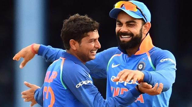 Live streaming and live cricket score of India vs West Indies, 3rd ODI was available online. IND thrashed WI by 93 runs to go 2-0 up in the five-match series.(AFP)