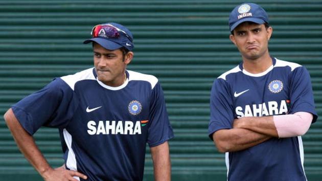 Anil Kumble (L) was appointed Indian Cricket Team coach after recommendation from BCCI’s Cricket Advisory Committee, which included Sourav Ganguly.(AFP/Getty Images)