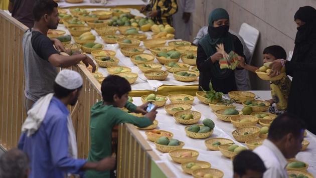 Delhi Tourism department organises the Mango Festival with an aim to provide exposure to the domestic mango industry. (Raj K Raj/HT PHOTO) Delhi Tourism department organises the Mango Festival with an aim to provide exposure to the domestic mango industry. (Raj K Raj/HT PHOTO)