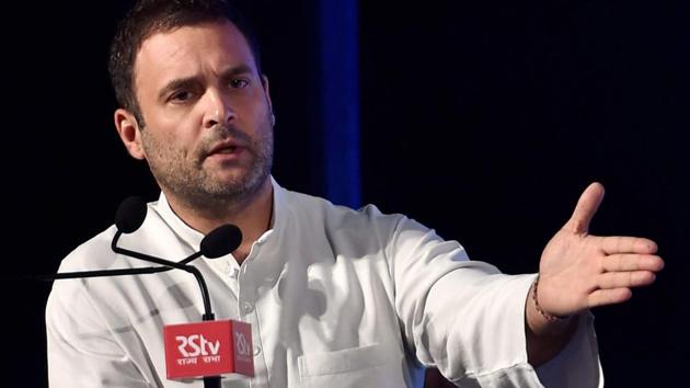 Congress vice president Rahul Gandhi has accused the government of being “insensitive” for rolling out GST without planning, foresight and institutional readiness, as it did during demonetisation.(PTI file) Congress vice president Rahul Gandhi has accused the government of being “insensitive” for rolling out GST without planning, foresight and institutional readiness, as it did during demonetisation.(PTI file)