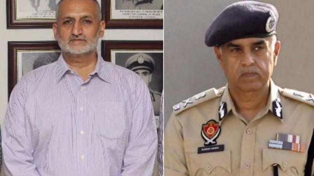 ADGP Harpreet Sidhu (Right) and DGP Suresh Arora (HT Photos) ADGP Harpreet Sidhu (Right) and DGP Suresh Arora (HT Photos)