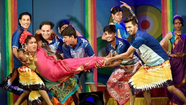 And, they have some fun too, performing to peppy Bollywood songs.  (Anshuman Poyrekar/HT Photo) 