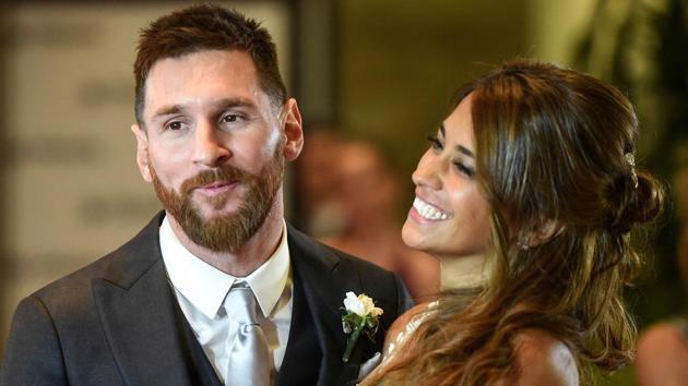 Lionel Messi and bride Antonella Roccuzzo have known each other since they were both 13 years old. (AFP)