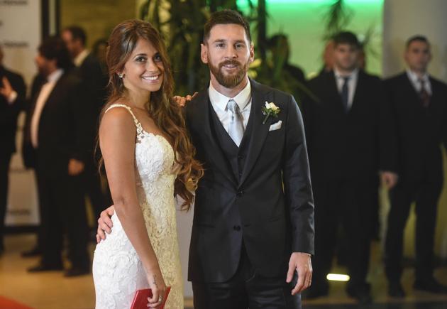 The wedding was a closed doors event in Rosario - Lionel Messi’s home town. (AFP)