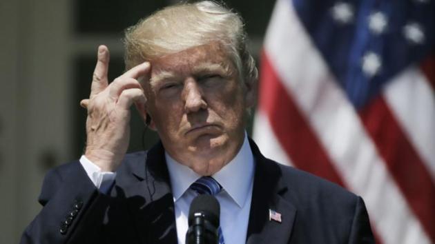 US President Donald Trump pauses while speaking in the Rose Garden at the White House in Washington, US, June 30, 2017. (Reuters) US President Donald Trump pauses while speaking in the Rose Garden at the White House in Washington, US, June 30, 2017. (Reuters)