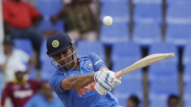 MS Dhoni recently achieved a new personal milestone during his innings vs West Indies in the third ODI at Antigua.(AP)