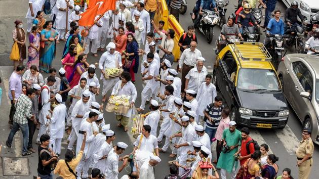 A procession in Mumbai. (Kunal Patil/HT Photo) 