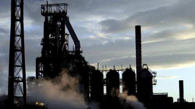 One of the blast furnaces of the Tata Steel plant is seen at sunset in Port Talbot, South Wales, May 31, 2013. (Reuters File Photo) One of the blast furnaces of the Tata Steel plant is seen at sunset in Port Talbot, South Wales, May 31, 2013. (Reuters File Photo)