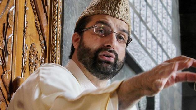Moderate Hurriyat Conference chairman Mirwaiz Umar Farooq after he was released from week-long house detention, at Jamia Masjid in Srinagar on June 2, 2017. (PTI) Moderate Hurriyat Conference chairman Mirwaiz Umar Farooq after he was released from week-long house detention, at Jamia Masjid in Srinagar on June 2, 2017. (PTI)
