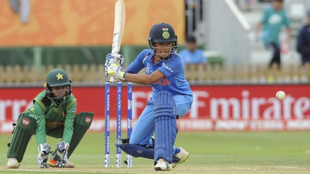 Sushma Verma bats during India’s ICC Women's World Cup 2017 fixture against Pakistan. India would go on to win the game by 95 runs.(AP)