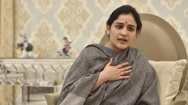 Akhilesh Yadav’s sister-in-law Aparna Yadav’s NGO runs a gaushala at Amausi in Lucknow district. (Saumya Khandelwal/ Hindustan Times) Akhilesh Yadav’s sister-in-law Aparna Yadav’s NGO runs a gaushala at Amausi in Lucknow district. (Saumya Khandelwal/ Hindustan Times)
