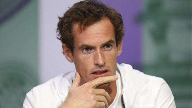 Britain's Andy Murray gives a press conference ahead of the Wimbledon Tennis Championship.(AP)