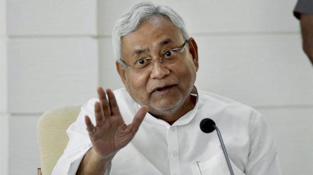 Bihar chief minister Nitish Kumar speaking to media during Lok Samvad programme at 1 Anne Marg, in Patna on Monday.(PTI) Bihar chief minister Nitish Kumar speaking to media during Lok Samvad programme at 1 Anne Marg, in Patna on Monday.(PTI)