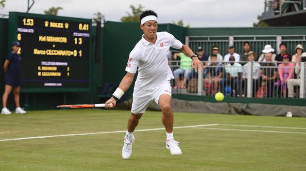 Fan favourite Kei Nishikori breezed past Marco Cecchinato 6-2, 6-2, 6-0. (AFP)