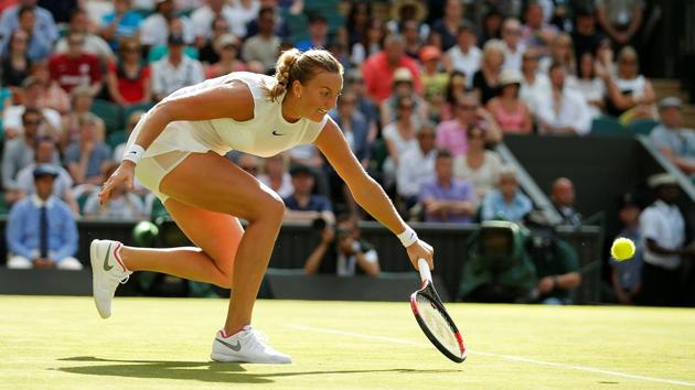 Petra Kvitova defeated Johanna Larsson 6-3, 6-4 to book her place in Round 2. (REUTERS)