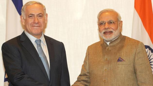 Prime Minister Narendra Modi with Israel Prime Minister Benjamin Netanyahu in New York in 2014. (File Photo) Prime Minister Narendra Modi with Israel Prime Minister Benjamin Netanyahu in New York in 2014. (File Photo)