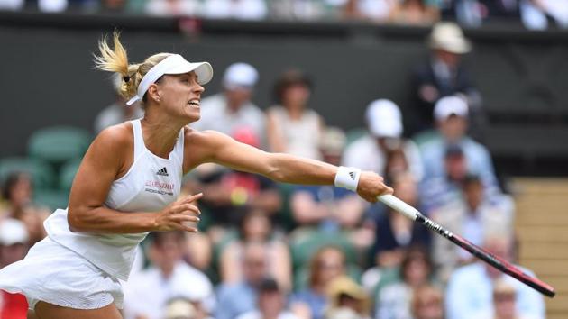 Angelique Kerber beat Irina Falconi 6-4, 6-4 to advance into the second round of Wimbledon 2017. (Twitter) Angelique Kerber beat Irina Falconi 6-4, 6-4 to advance into the second round of Wimbledon 2017. (Twitter)