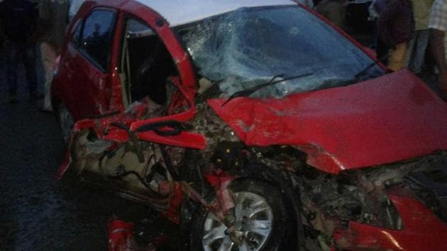 The steep inclination of the road at the accident spot has led to many accidents in the past, said a police official.(HT Photo)