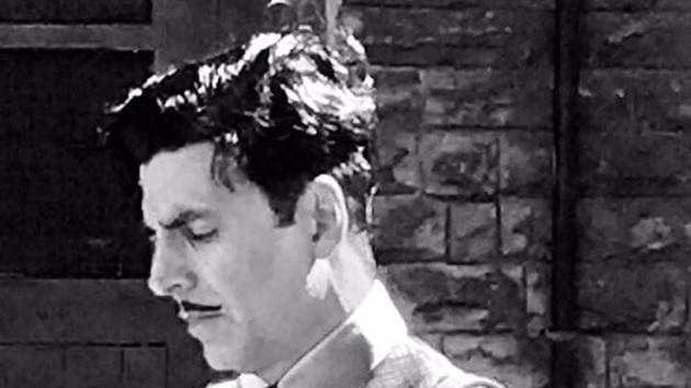 Akshay Kumar shared a black and white picture from the sets of Gold on Twitter.