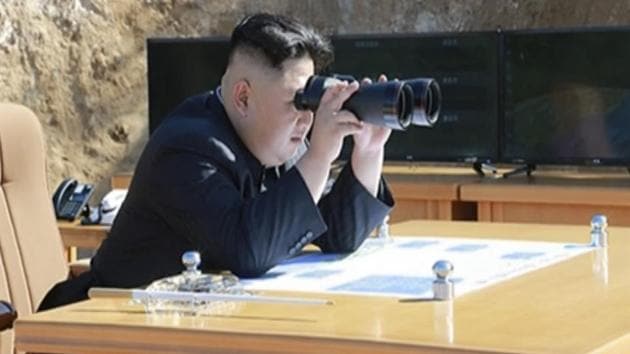 The launch which North Korea’s state media said was ordered and supervised by leader Kim Jong Un, sent the rocket 933 km reaching an altitude of 2,802 km over a flight time of 39 minutes. (AP)