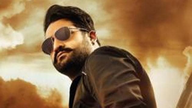 Jr NTR in the first look poster of Jai Lava Kusa. Jr NTR in the first look poster of Jai Lava Kusa.