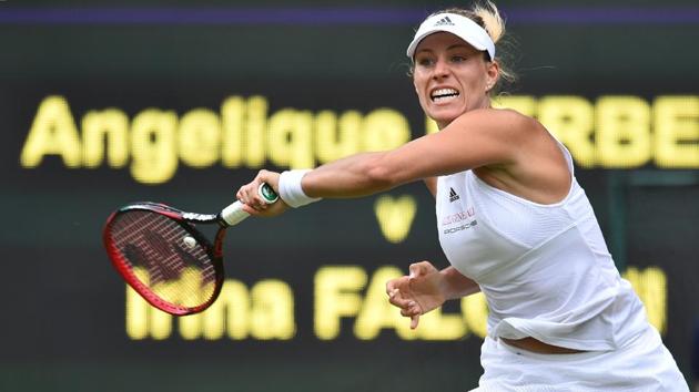Top seed Angelique Kerber made quick work of Irina Falconi, beating the American 6-4, 6-4. (AFP)
