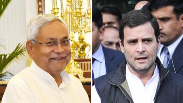 Congress vice-president Rahul Gandhi and Bihar chief minister Nitish Kumar, who share a good personal rapport , are also expected to discuss the vice-presidential candidate as well.(HT, PIB file photos)