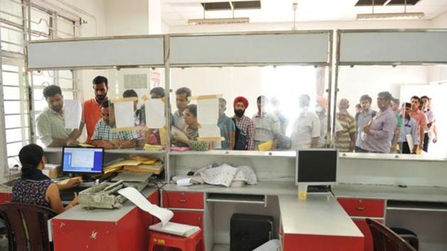 After the implementation of GST on July 1, rates of many postal services had to be changed.(HT PHOTO)