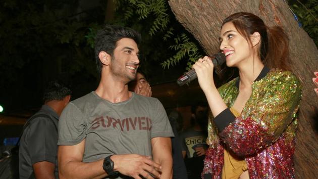 Sushant Singh Rajput and Kriti Sanon during the promotion of Raabta in New Delhi on June 7, 2017. (IANS) Sushant Singh Rajput and Kriti Sanon during the promotion of Raabta in New Delhi on June 7, 2017. (IANS)
