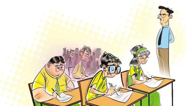 Of 52 exam takers, a majority of the students scored above 40 of the exam’s 45 points.(HT Photo)