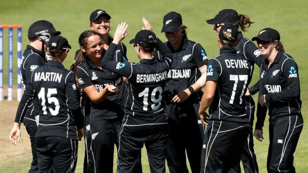 New Zealand beat West Indies at the ICC Women’s World Cup. Catch full cricket score of New Zealand vs West Indies here.(Action Images via Reuters)
