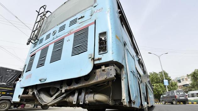 The buses operating in the city are in a bad shape. Only 17% of the city’s population uses public transport, a study stated.(Sanjeev Verma/HT File Photo) The buses operating in the city are in a bad shape. Only 17% of the city’s population uses public transport, a study stated.(Sanjeev Verma/HT File Photo)