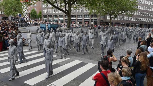 Thousands of protesters are expected to turn out for the G20 meetings over the course of the week to march against issues such as globalization and a failure to tackle climate change. (Christof Stache / AFP)